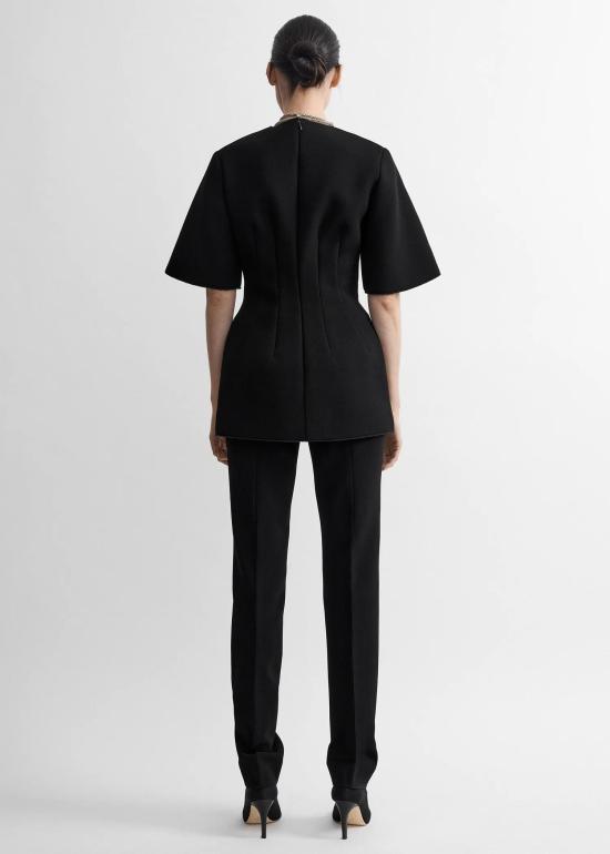 26FW 토템 셔츠 264WRT0809FB0738 001 BLACK - TOTEME