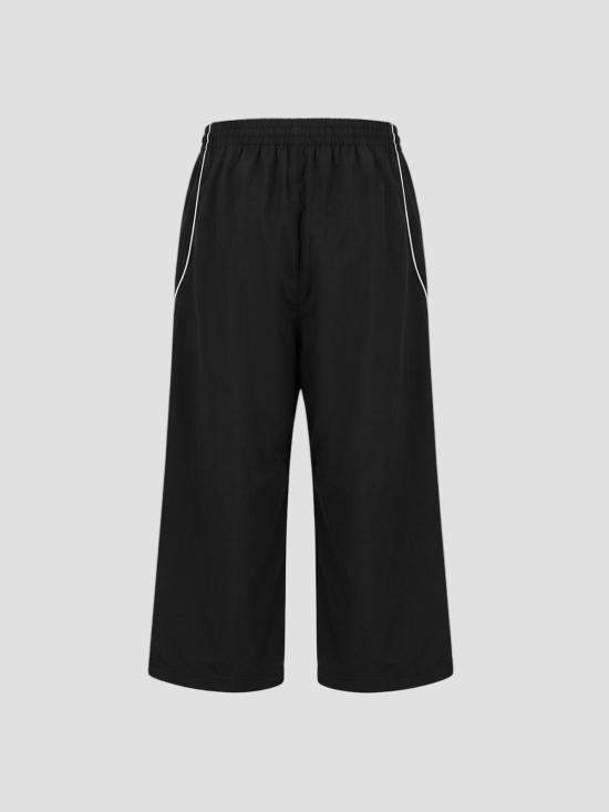 26FW 구찌 코튼 나일론 버뮤다 팬츠 A009TYZAVPV 1000 BLACK - GUCCI