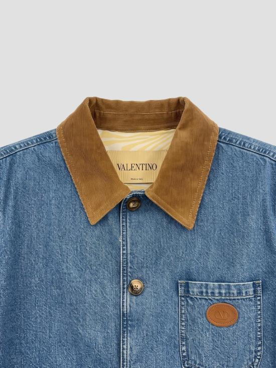26FW 발렌티노 가라바니 데님 자켓 9V3DC04YBKQ 568 LIGHT BLUE DENIM - VALENTINO GARAVANI