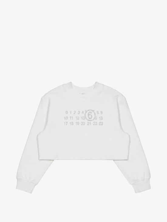 26FW [키즈] MM6 메종마르지엘라 니트/스웻셔츠 M61153MM04H M6102 NATURAL WHITE