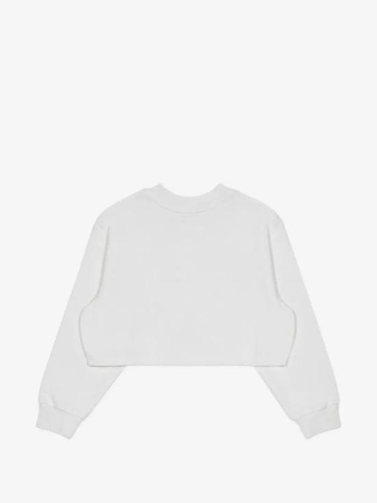 26FW [키즈] MM6 메종마르지엘라 니트/스웻셔츠 M61153MM04H M6102 NATURAL WHITE - MM6 MAISON MARGIELA