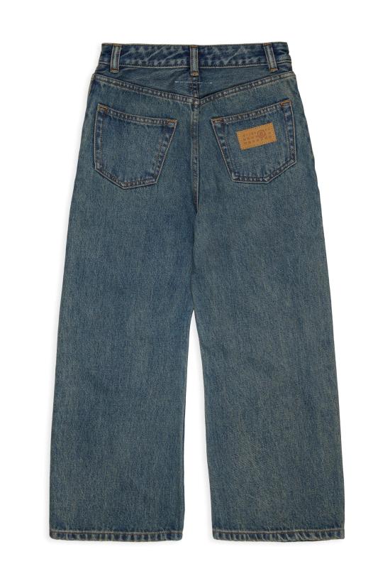 26FW [키즈] MM6 메종마르지엘라 팬츠 M61034MM08D M601 BLUE DENIM - MM6 MAISON MARGIELA