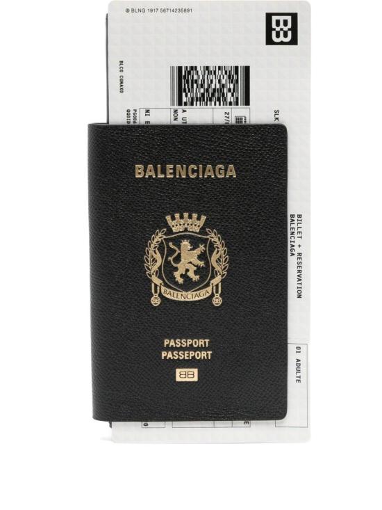  발렌시아가 패스포트 2 티켓 장지갑 7877742AA3R1000 AI26 BLACK
