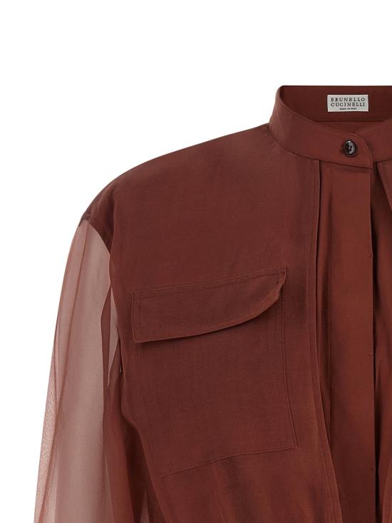  브루넬로 쿠치넬리 셔츠 LDM0091NC416C9093 BROWN - BRUNELLO CUCINELLI