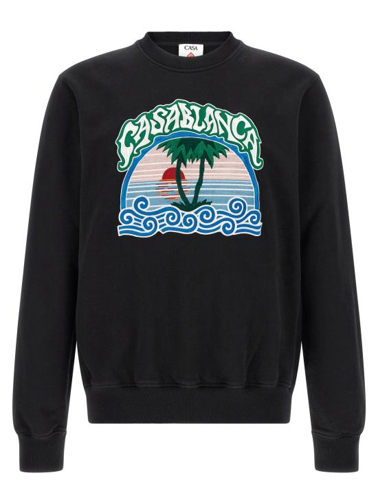  카사블랑카 탑 LDMPF26JTP29301PALMTREEEMBLEM BLACK