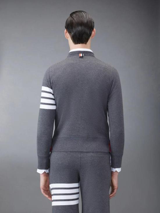 26FW 톰브라운 로고 패치 엔지니어드 4바 스웨트셔츠 MJT021H00535 025 DARK GREY - THOM BROWNE