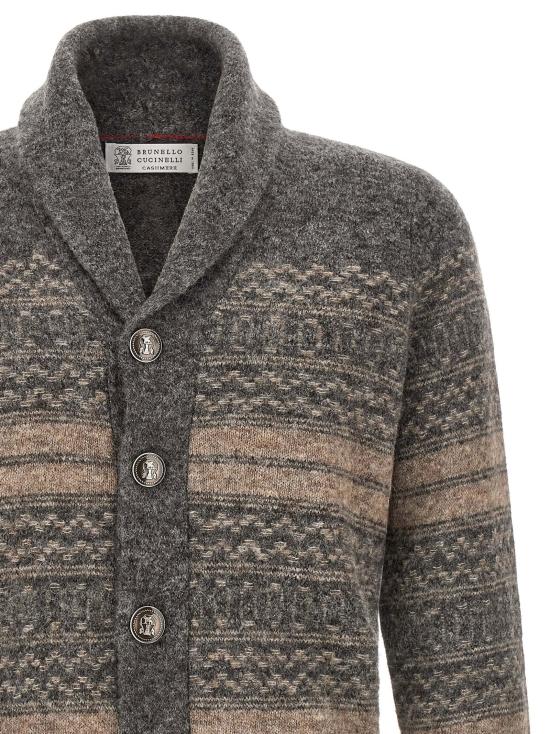  브루넬로 쿠치넬리 가디건 LDMTF710006CTR58 CHARCOAL - BRUNELLO CUCINELLI
