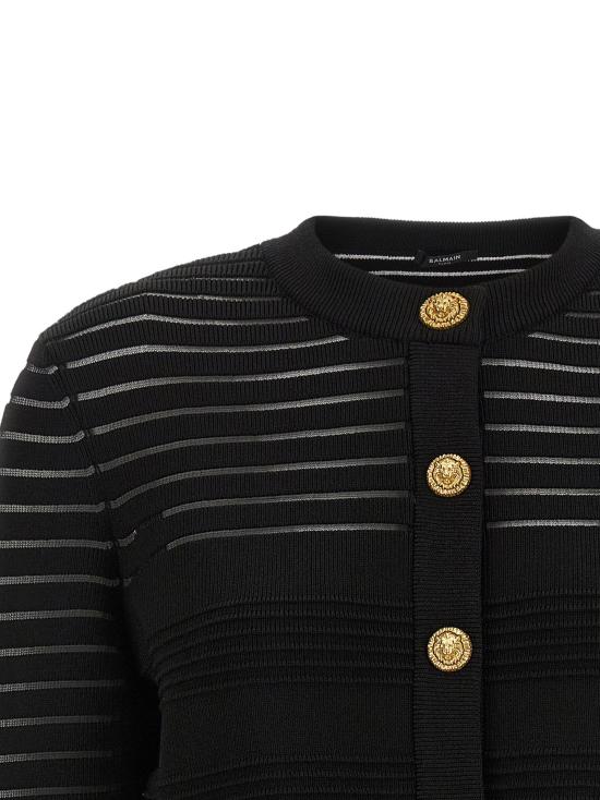  발망 가디건 LDHF1KL878KK100PA BLACK - BALMAIN