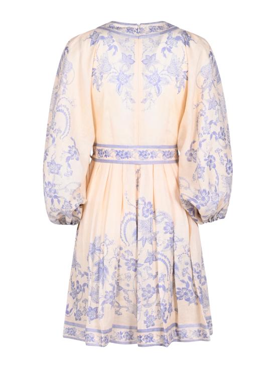 26FW 짐머만 미디 원피스 3500DSS262 CRLF CREAM LILAC FLORAL - ZIMMERMANN