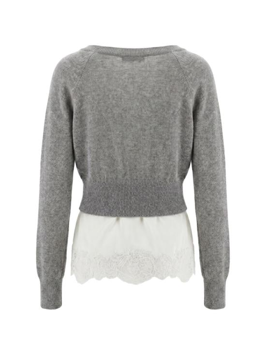  에르마노 설비노 가디건 D492N300APPYUN1704 AI26 GREY - ERMANNO SCERVINO