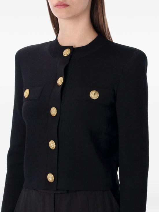  발망 라이트 트위드 가디건 GF1KL000KJ430PA P26 BLACK - BALMAIN