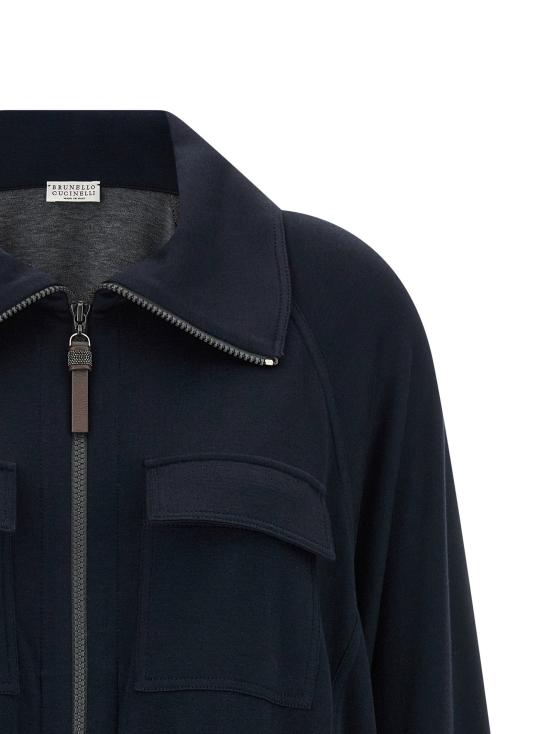  브루넬로 쿠치넬리 탑 LDMP828B2B06C8366 NAVY - BRUNELLO CUCINELLI