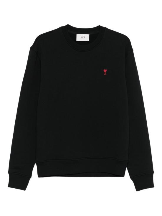  아미 스몰 하트 로고 스웨트셔츠 BFUSW035D730001 AI26 BLACK