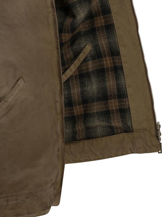 26FW 골든구스 자켓 베이지색 면 소재 봄버 재킷 및 코트 - GOLDEN GOOSE