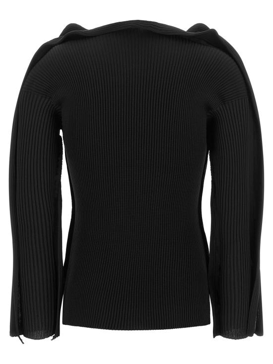 26FW 이세이 미야케 니트웨어 프랜스 스웨터와 카디건 블랙 - ISSEY MIYAKE