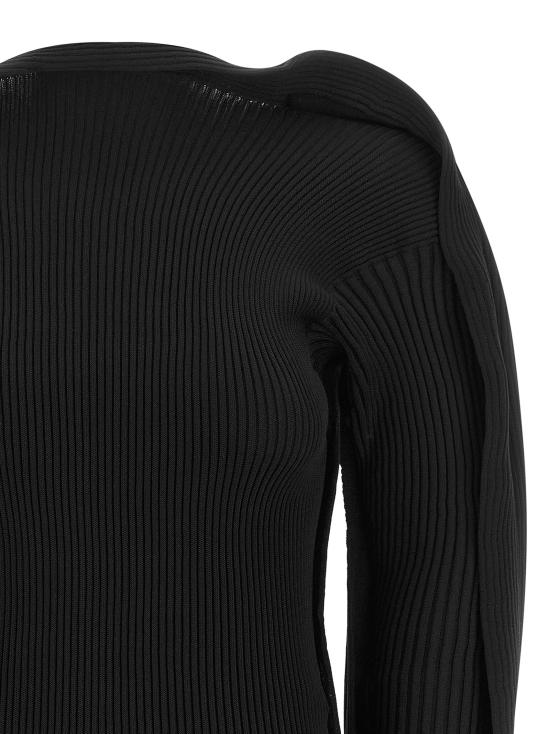 26FW 이세이 미야케 니트웨어 프랜스 스웨터와 카디건 블랙 - ISSEY MIYAKE