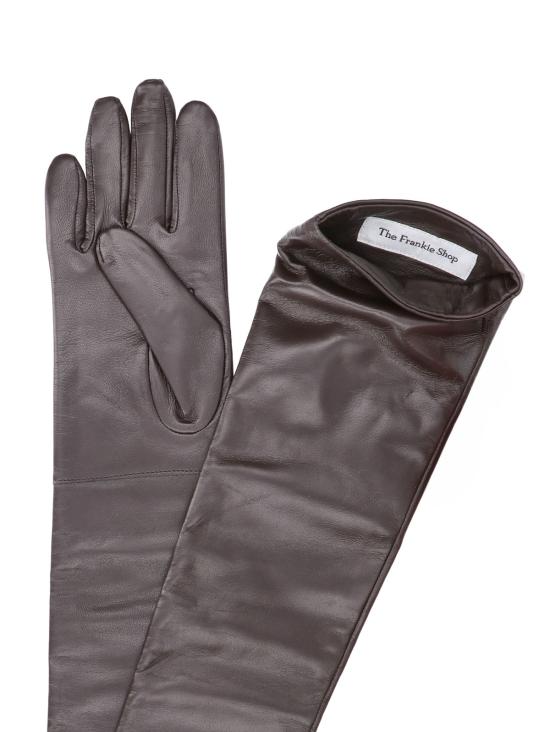 26FW 더프랭키샵 장갑 VENETO LONG LEATHER GLOVES DARK BROWN - THE FRANKIE SHOP