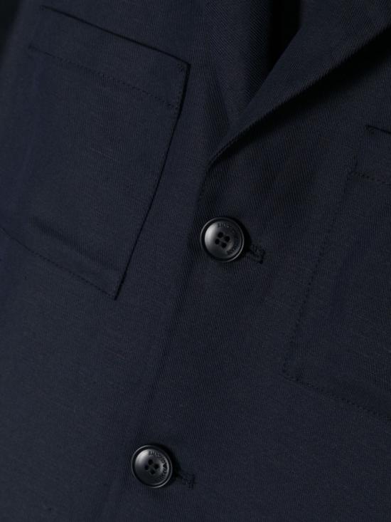  엠포리오 아르마니 수트 자켓 코튼 린넨 블레이저 재킷 블루 - EMPORIO ARMANI