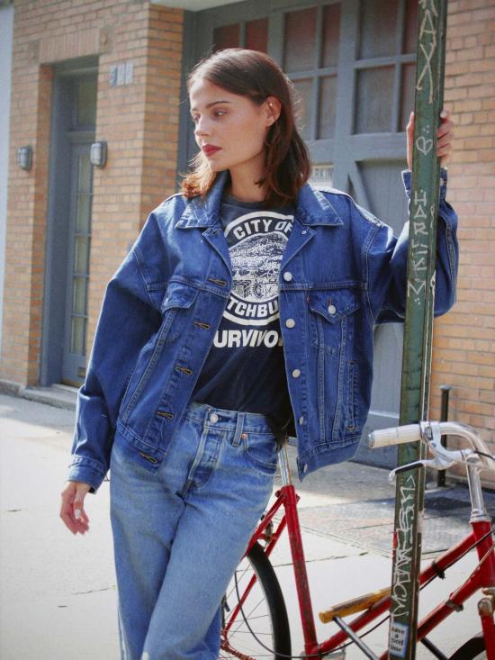  리바이스 데님 자켓 90년대 다크 워시 트러커 재킷 - LEVI'S