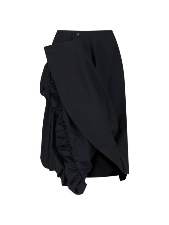 26FW 꼼데가르송 미디 스커트 GR S024 W26 1 BLACK - COMME DES GARCONS