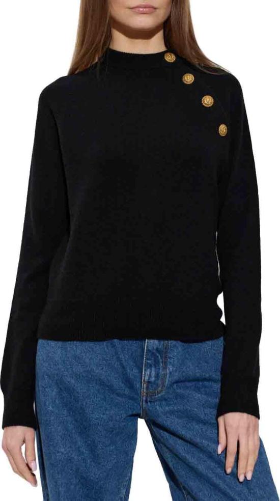 26FW 발망 스웨터 HF1KA130KI87 0PA BLACK DOM - BALMAIN