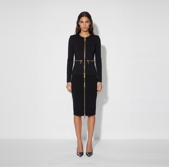 26FW 엘리자베타프랜치 미디 스커트 GK28B66E2 110 NERO - ELISABETTA FRANCHI