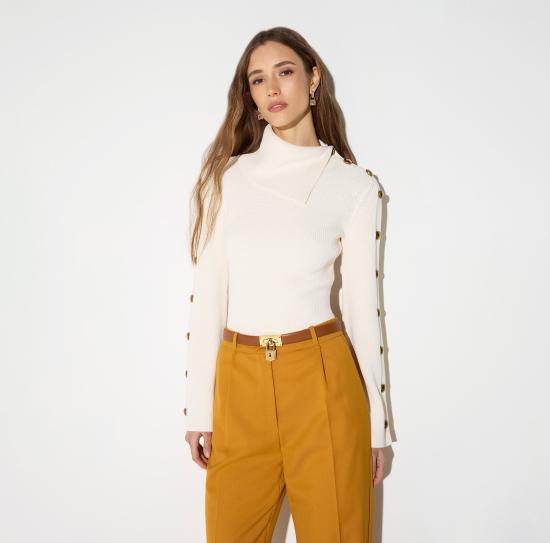 26FW 엘리자베타프랜치 스웨터 MK03S66E2 193 BURRO - ELISABETTA FRANCHI