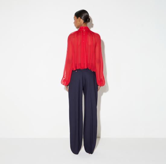 26FW 엘리자베타프랜치 팬츠 PA17666E2 FO9 BLU NOTTE RED PASSION - ELISABETTA FRANCHI