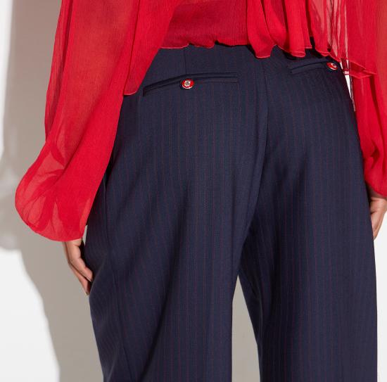 26FW 엘리자베타프랜치 팬츠 PA17666E2 FO9 BLU NOTTE RED PASSION - ELISABETTA FRANCHI