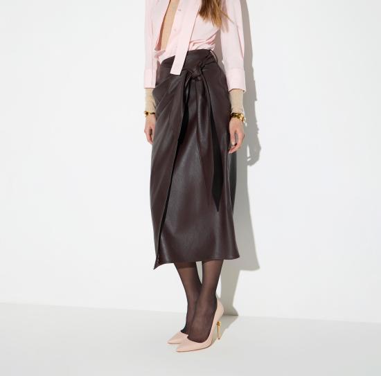 26FW 엘리자베타프랜치 미디 스커트 GO21866E2 EV9 DARK CHOCOLATE - ELISABETTA FRANCHI