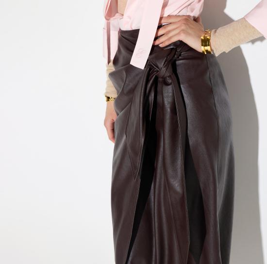 26FW 엘리자베타프랜치 미디 스커트 GO21866E2 EV9 DARK CHOCOLATE - ELISABETTA FRANCHI
