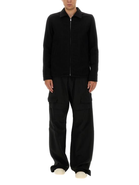  릭 오웬스 치노 팬츠 카고 팬츠 뉴 울 트라우저 블랙 - RICK OWENS