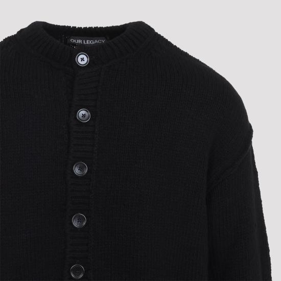 26FW 아워레가시 슬럽 트위스티드 울 피치 가디건 M4263PS BLACK NERO - OUR LEGACY
