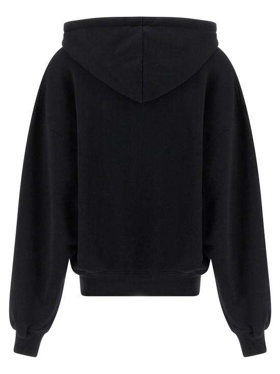  오프화이트 후드 티셔츠 LDOWBB058C99FLE00110011001 BLACK - OFF WHITE