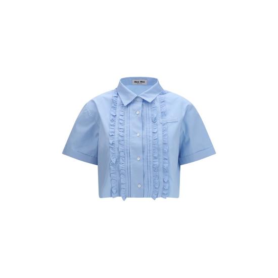 26FW 미우미우 블라우스 MIMK2045SOOO10RGF0013BB BLUE