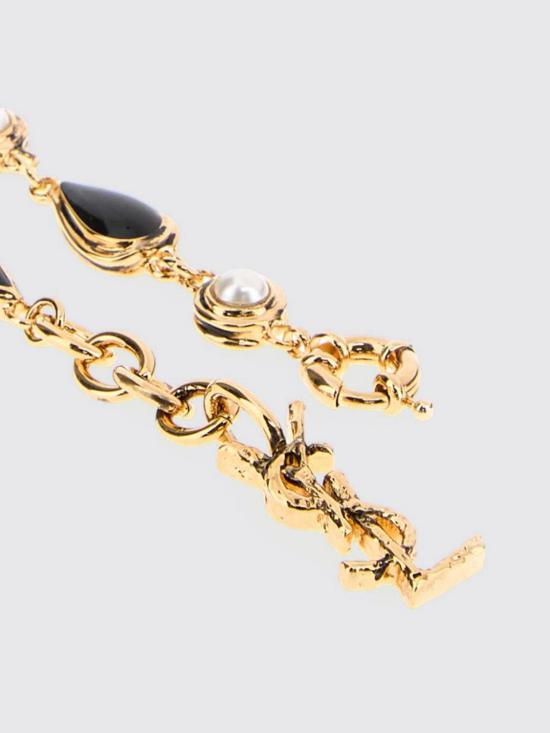 26FW 생로랑 카보숑 에나멜 레진 앤 메탈 팔찌 A002H8Y15E2 7518 Gold - SAINT LAURENT