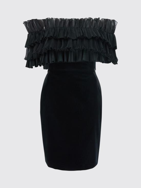 26FW 엘리자베타프랜치 롱 원피스 AB01467E2 110 Black - ELISABETTA FRANCHI