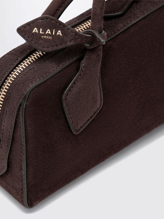 26FW 알라이아 르 테켈 스웨이드 고트스킨 클러치 AA1S06026CA328 U15 Brown - ALAIA