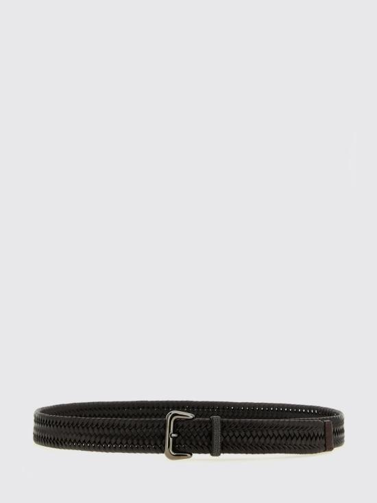 26FW 브루넬로 쿠치넬리 레귤러 벨트 M0NPPC34F CMORO Brown