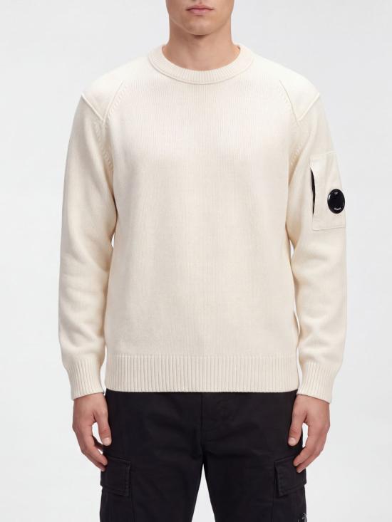 26FW 씨피 컴퍼니 램스울 GRS 크루넥 렌즈 스웨터 RFCMKN707A110149A 103 White