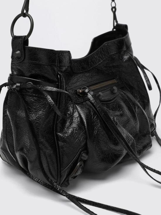 26FW 발렌시아가 스몰 르 시티 아레나 램스킨 버킷백 8767572ABEK 1000 Black - BALENCIAGA