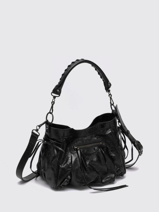 26FW 발렌시아가 스몰 르 시티 아레나 램스킨 버킷백 8767572ABEK 1000 Black - BALENCIAGA