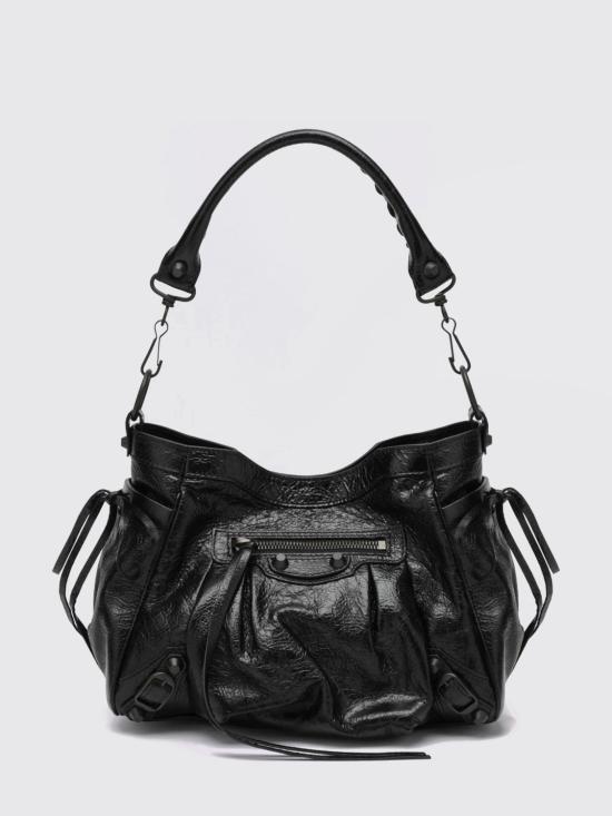 26FW 발렌시아가 스몰 르 시티 아레나 램스킨 버킷백 8767572ABEK 1000 Black