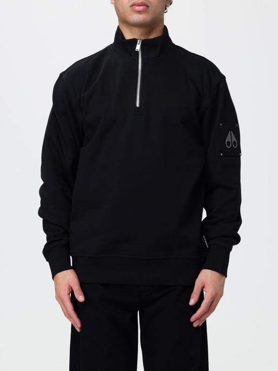 26FW 무스너클 하츠필드 하프집업 스웨트 셔츠 M35MS613 292 Black