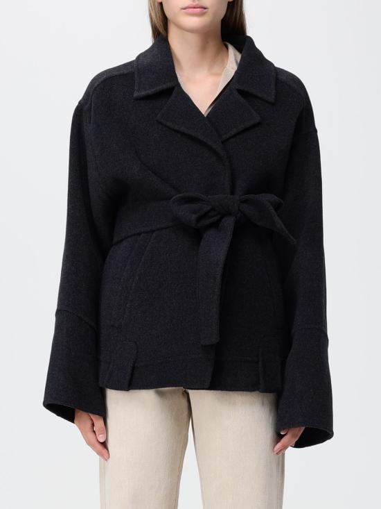 26FW 케이트 엘더 더블 울 벨티드 코트 6239547 205 Grey