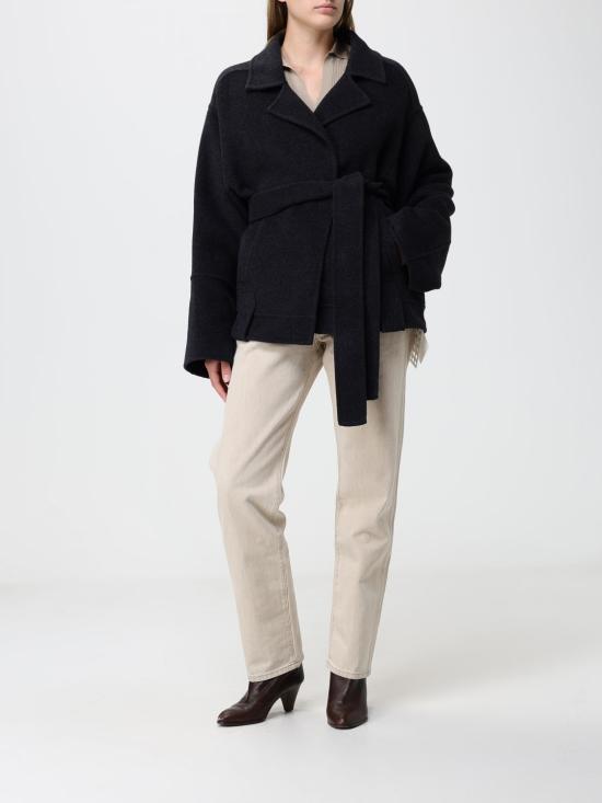 26FW 케이트 엘더 더블 울 벨티드 코트 6239547 205 Grey - KHAITE