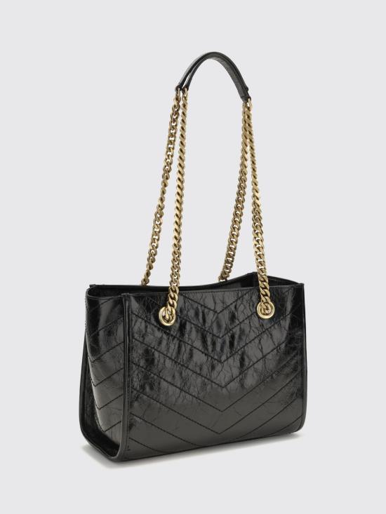 26FW 생로랑 니키 스몰 쇼핑백 8726800EN07 1000 Black - SAINT LAURENT