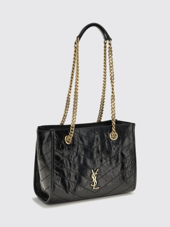 26FW 생로랑 니키 스몰 쇼핑백 8726800EN07 1000 Black - SAINT LAURENT
