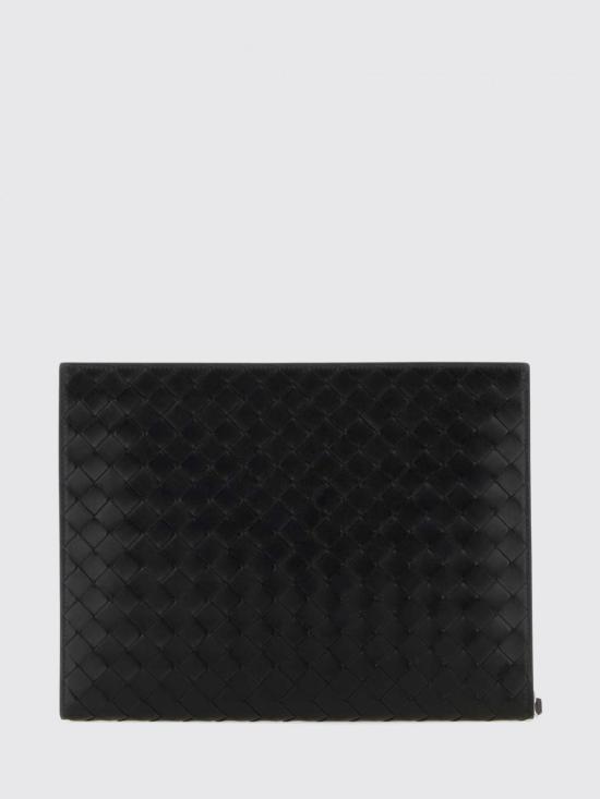 26FW 보테가베네타 미디움 인트레치아토 도큐먼트 케이스 732638V2E41 8803 Black - BOTTEGA VENETA