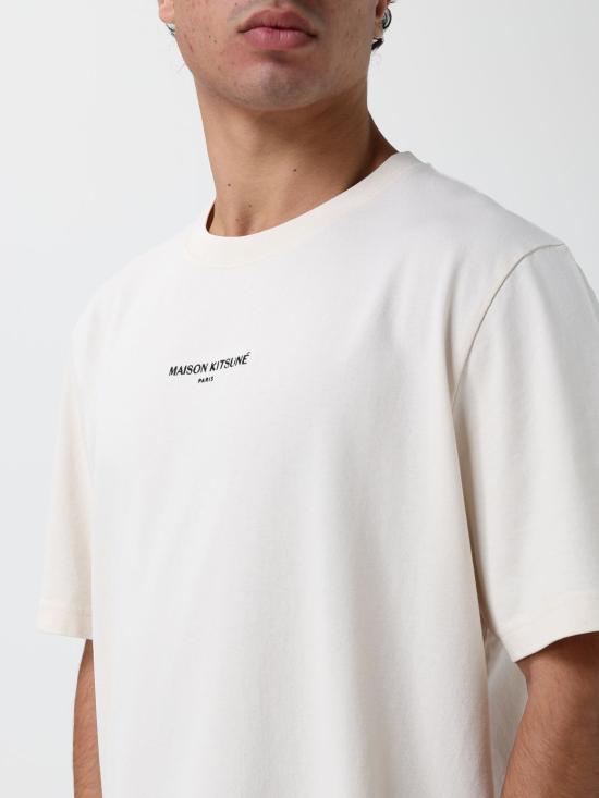 26FW 메종키츠네 반팔 티셔츠 MRMJT33KJ7025 0063 Beige - MAISON KITSUNE